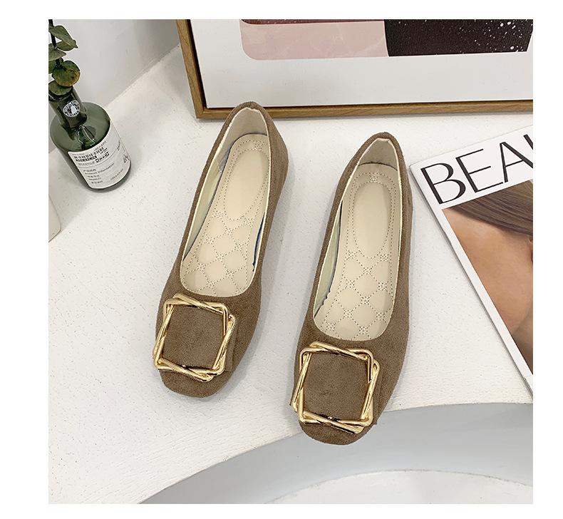 Women's Shoes Flat Shoes Square Toe Slip on Large Size Comfortable Casual Single Shoes Multicolor