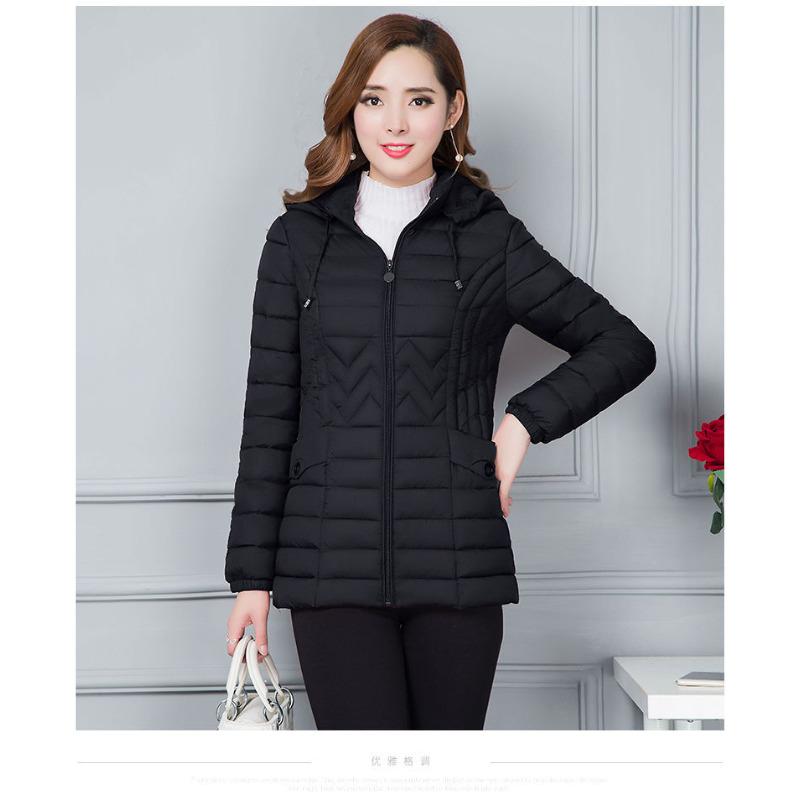 

Winter New Cotton-padded Women s Short Korean Version Slim-fit Large-size Cotton-padded Jacket 3XL чорний