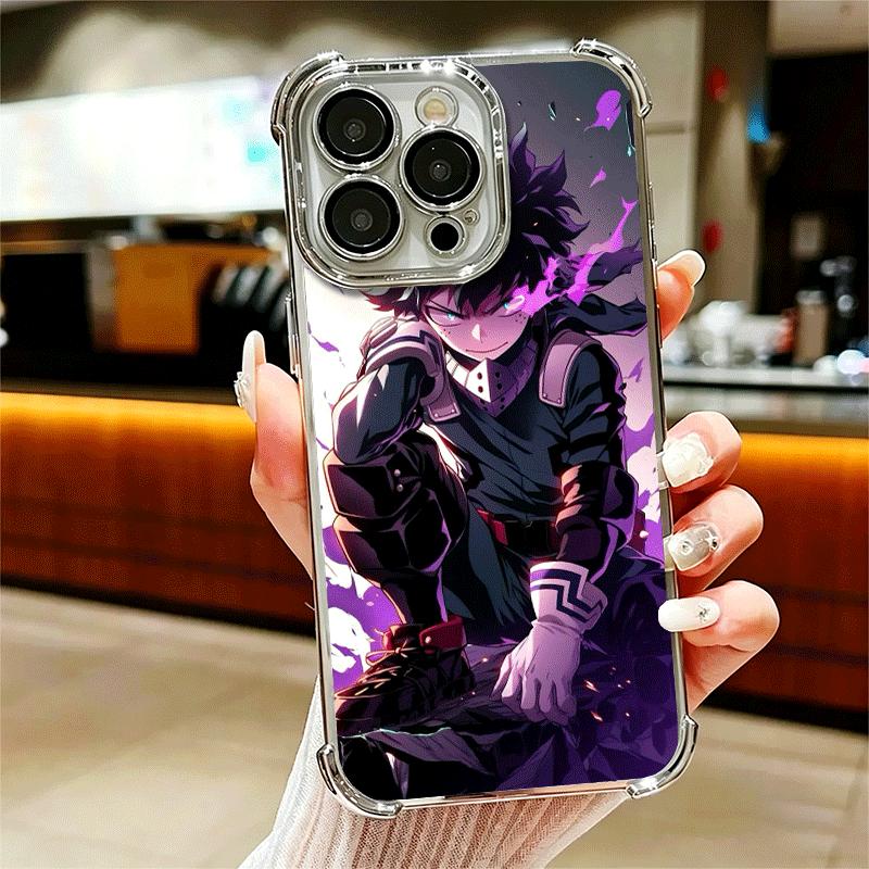 MHA My Hero Midoriya Izuku Deku Weiche Handyhülle Für iPhone 15 16 17 Air 14 Pro Max 16E Plus 13 12 Mini Galvanisiert Anti-Fall Fundas