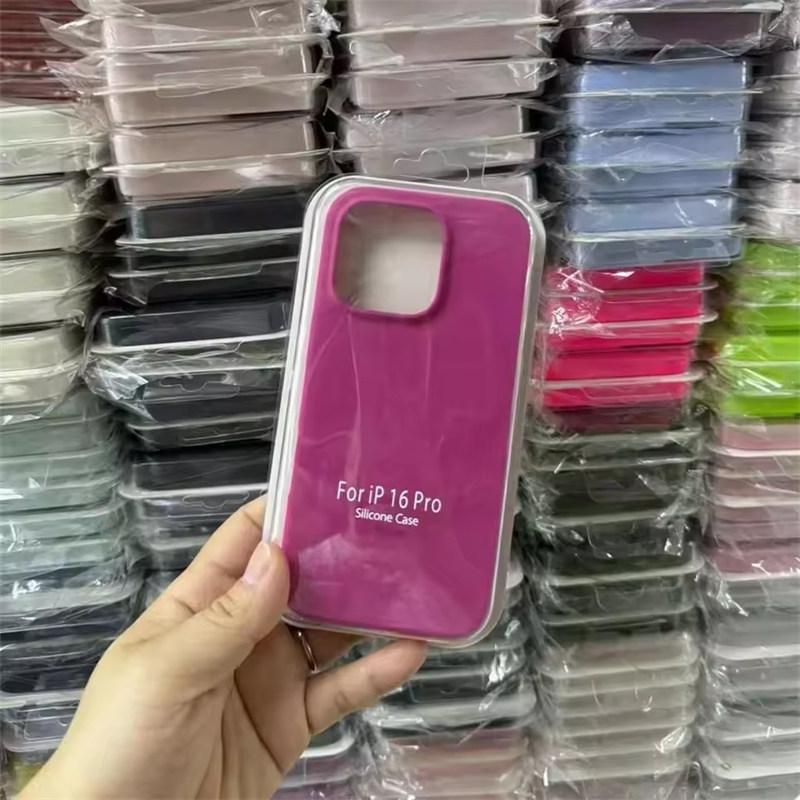 Liquid Silicone Case For Apple iPhone17 Air 15 16E 14 13 12 11 Pro Max Plus Mini XS XR 7/8 SE Phone Official Style Protective Cover