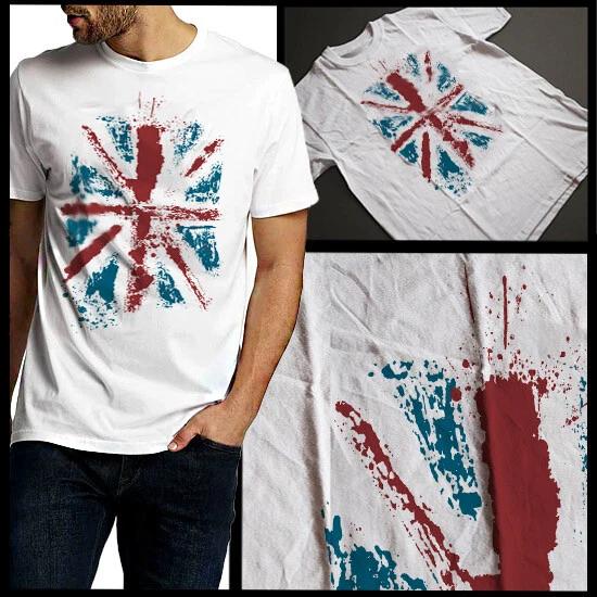 United Kingdom Flag T-shirt Great Britain UK City Of London Manchester Liverpool S