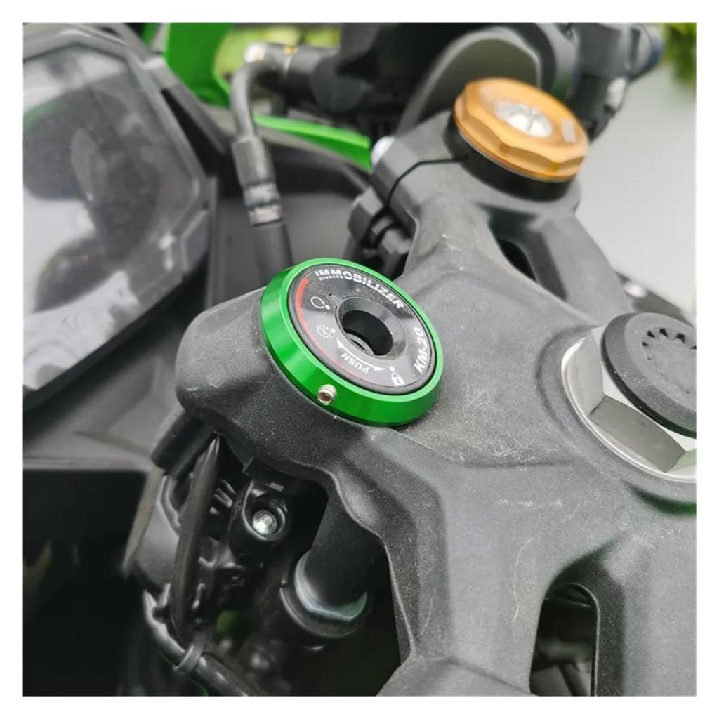 ZX4RR ZX4R 2023 2024 ZX-4R ZX-4RR Motorcycle Accessories Ignition Switch Key Protective Grip Center Cap Plug Cover (Gold-Combo)