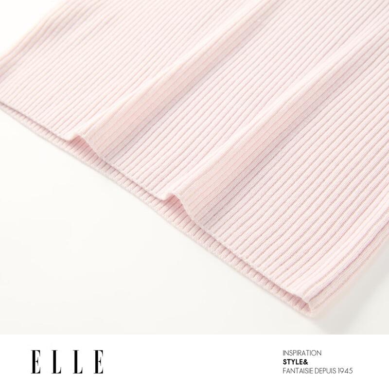 ELLE Women's Slim Fit Merino Wool Blend Knit Sweater