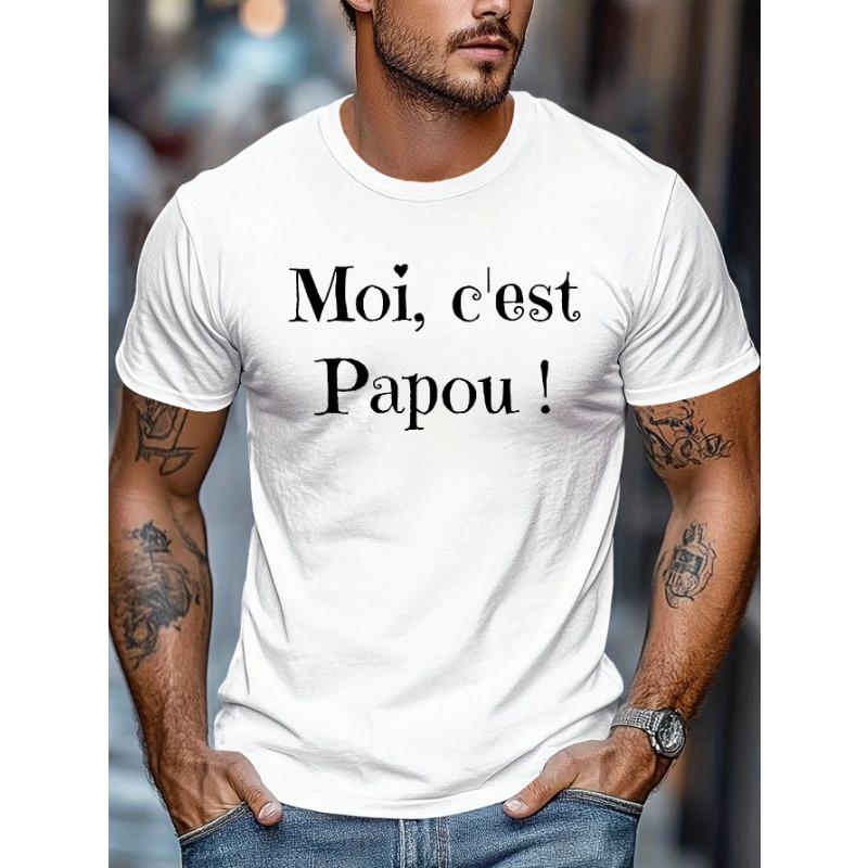 

European sizes Est Papou Crinkle Plus Size Men S T-Shirt 4XL білий