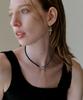 Rise More Black Beaded Chain Necklace