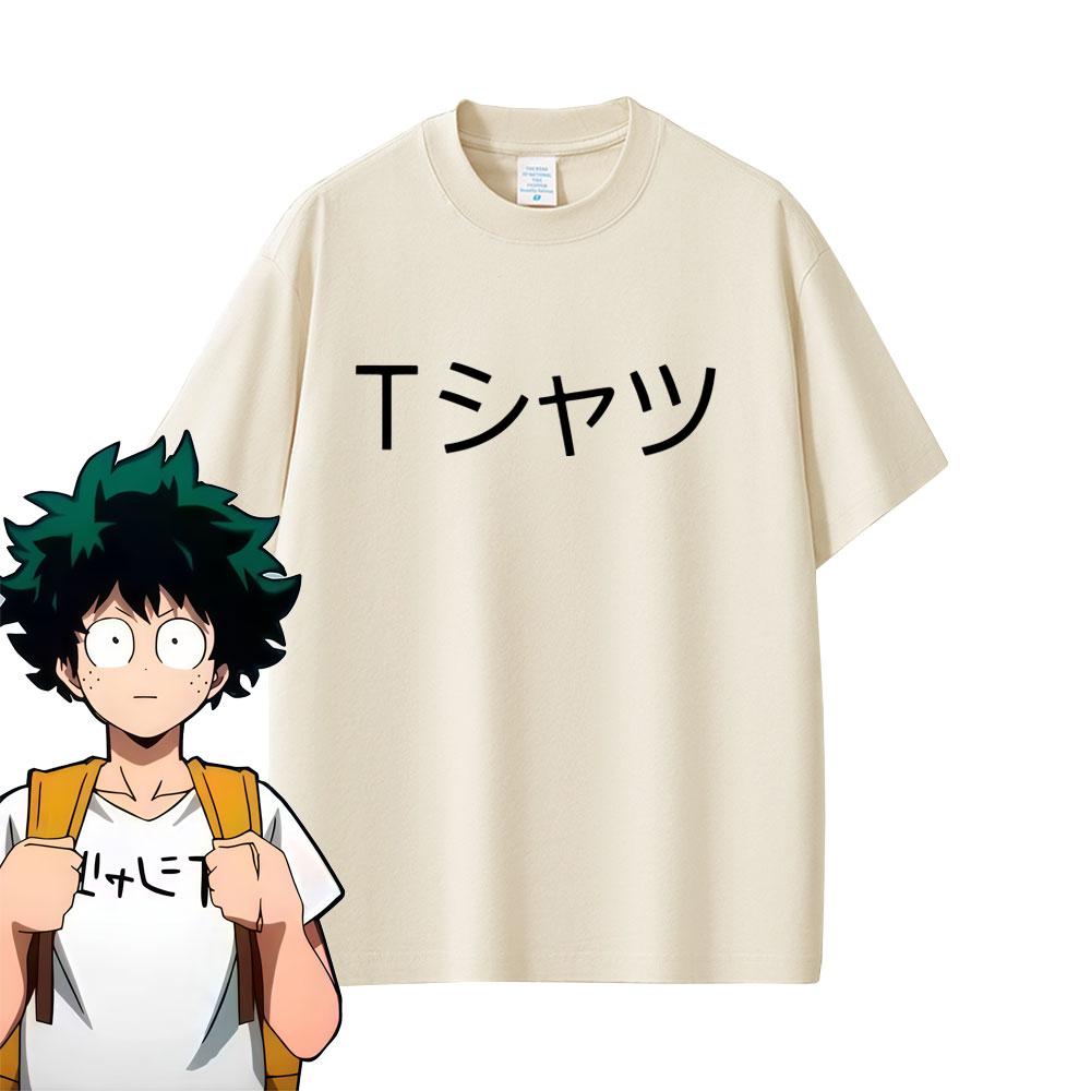 Anime My Hero Academia Midoriya Izuku Same Style Print T Shirt Unisex Women Unisexga Fashion Vintage T-shirts Deku Cosplay Streetwear