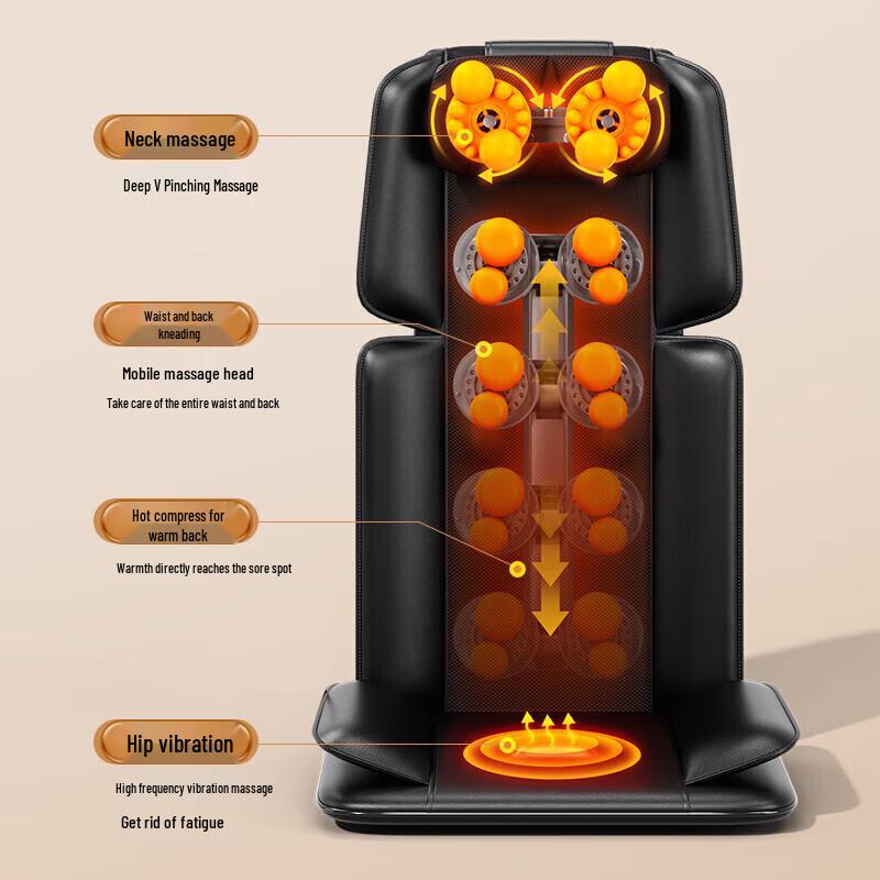 AUX Full Body Shiatsu Massage Cushion CN Plug (adapter Included)