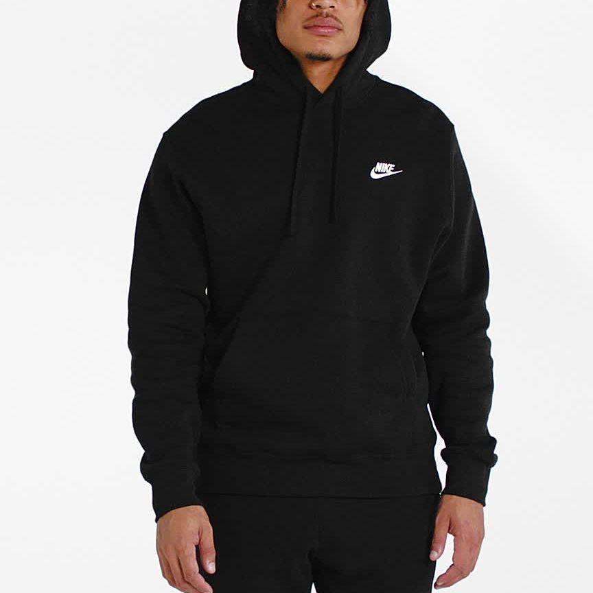 Nike Ensemble de Sport à Capuche et Pantalon de Jogging Couleur Unie Homme Vêtement Actif Noir BV2655-010+BV2738-010