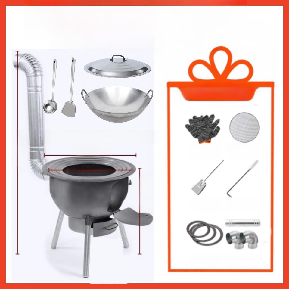 New Sle Rural Home Wood Burning Stove Portable Outdoor Large Pot Stove el Stove Equipment und Pot Stove