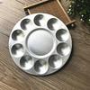 1pcs Aluminum Color Palette 6 Hole Square Circular Children's Painting Color Palette Watercolor Acrylic Pigment Palette