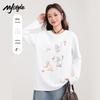 MJ STYLE Women's Round Neck Cotton Long Sleeve T-Shirt
