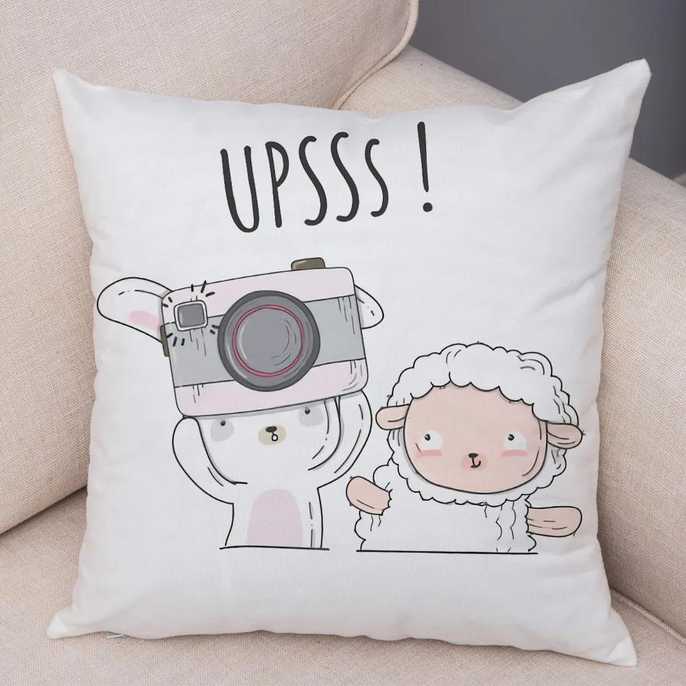 Cartoon Giraffe Monkey Decorative Pillowcase Office Living Room Car Ornaments Home Pillowcase