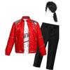 Movie Michael Jackson Beat It Red Jacket Pants Wig For Kids Boys Halloween Brithday Christmas Party Costume
