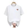 Mens summer fashion casual loose sporty bright color heartshaped printed roundneck shortsleeved Tshirt top