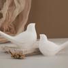 Figurine di Uccelli Ceramiche Minimaliste Uccello Bianco Astratto Decorazione per la Casa per Soggiorno - Personalizzazione Colore Romantica per San Valentino