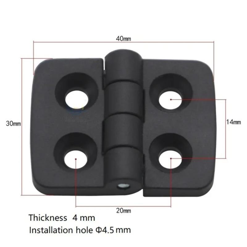 10pcs Hinges Black Color Nylon Plastic Butt Hinge for Wooden Box Furniture Electric Cabinet Scharnier Door Hinges