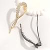 1/2pcsHigh-end rhinestone hairpin hair ornament, female twist clip hairpin, temperament, frog buckle, word clip headdress