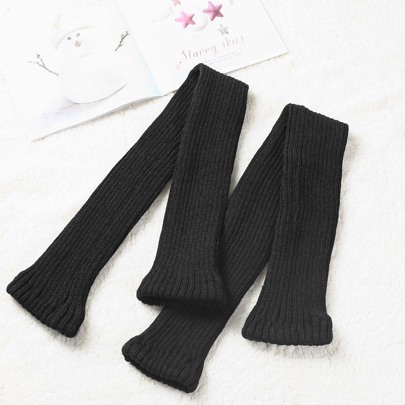 80cm Non-Slip Wool Knit Yoga & Dance Leg Warmers for Women - Autumn/Winter