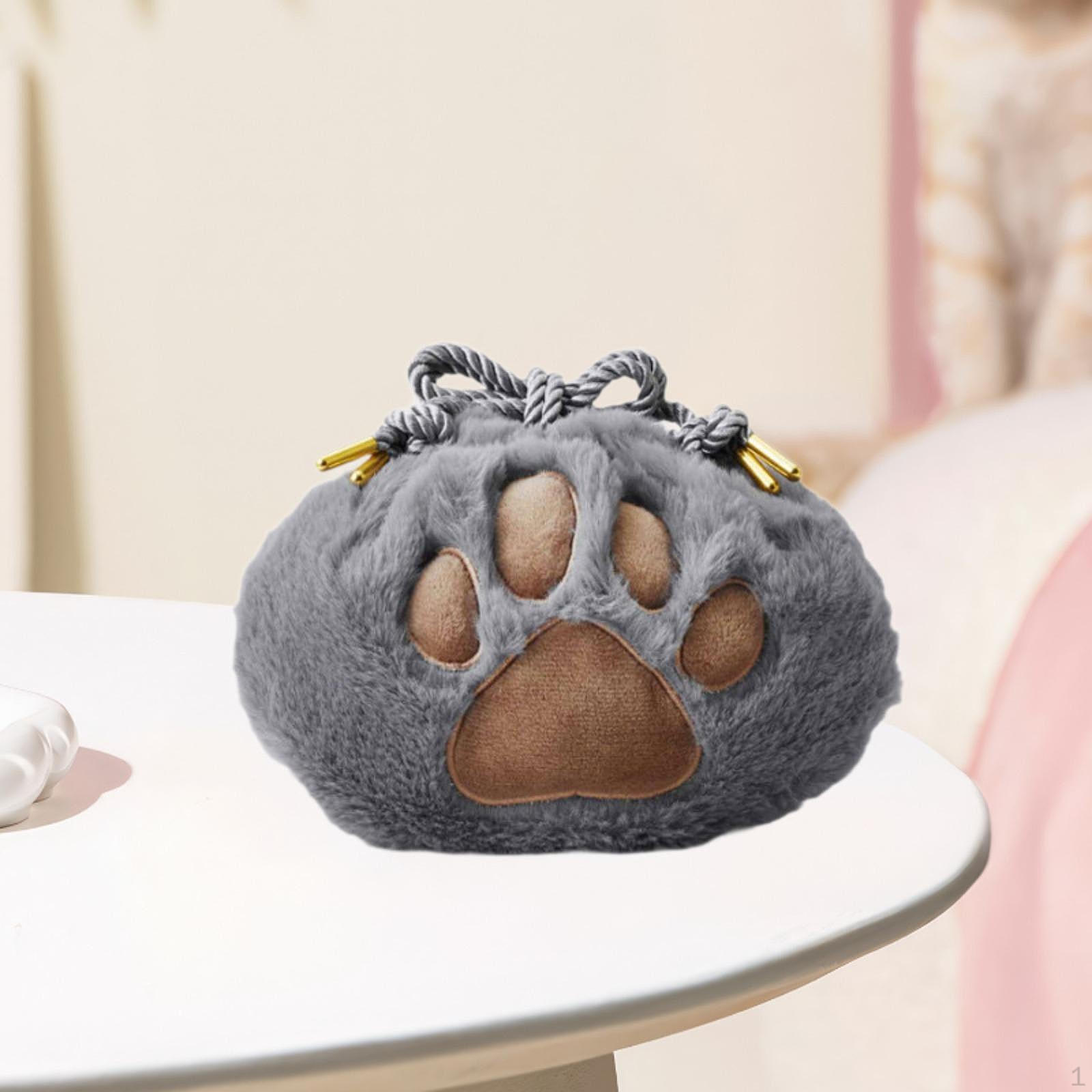 

Cute Small Makeup Bag Organizer Birthday Gifts Storage Fashion Osmetic Plush Pouch сірий колір