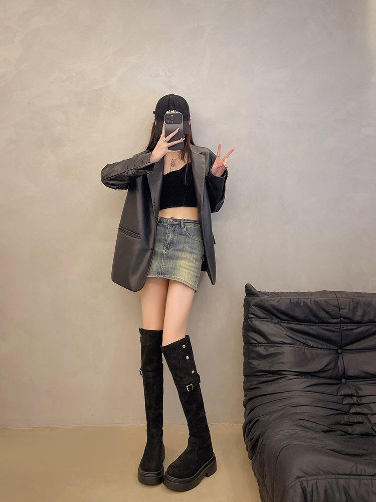 2025 Autumn/Winter Women's Long-Leg Soft Foldable Mid-Tube Boots