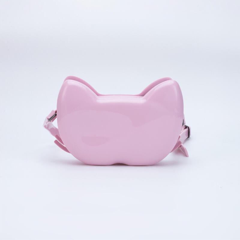 Neue Mode PVC Jelly Bags Damen Schultertaschen Kinder Niedliche Katze Langlebig Schmutz Einfach zu Waschen Freizeit Kleine Quadratische Taschen Umhängetaschen