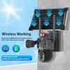 Nová 8MP 4K víceobjektivová 3obrazovková bezdrátová solárně napájená IP PTZ kamera V380 Pro pro venkovní WiFi bezpečnostní dohled 4G SIM karta CCTV kamera