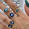 New Oil Dripping Vacuum Electroplating Devil's Eye Open Hand Jewelry