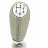 5Speed Leather MT Gear Shift Knob for Renault Megane II MK2 Scenic 2 Clio 3 III MK3 GearShifter Pen Head Ball Black Gray Beige