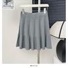 MIU Style 2025 Fall/Winter Knit Pleated A-Line Mini Skirt - Versatile and Slimming