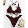 Sexy String Bikini 2025 Women Solid Push Up Extreme Swimsuit Summer Bathing Suit Bandage Cross Backless Swimwear Beach Outfits