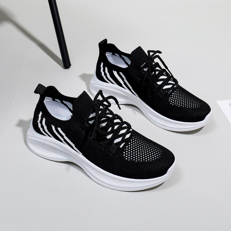 

Новые летние дышащие летающие тканые женские туфли, модные кроссовки для бега, женская повседневная обувь 40