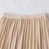 Pleated Skirt New Spring and Autumn Women's Clothing Fashion Minimalist All-Matching Elastic Waistband Pure Color Stretch Midi Skirt 28929