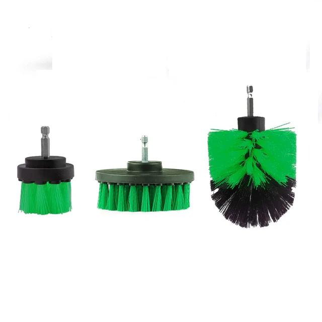 3pcs Drill Brush Attachment Set Power Scrubber Brush With Drill Scrub Brush For Cleaning Showers Tubs Bathroom Tile Grout Carpet