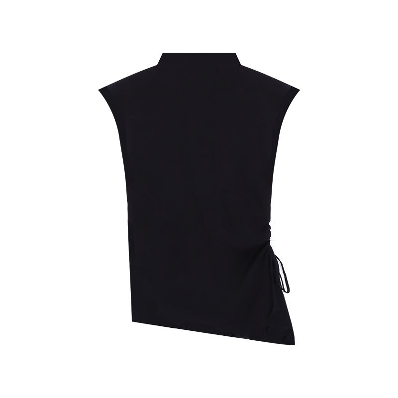 

Ретро Комплект Женский Асимметричный С Полувысоким Воротником Трикотажный Топ Осень Контрастный Цвет Пышная Юбка Модный Костюм Двойка Black Knitting Tops One size