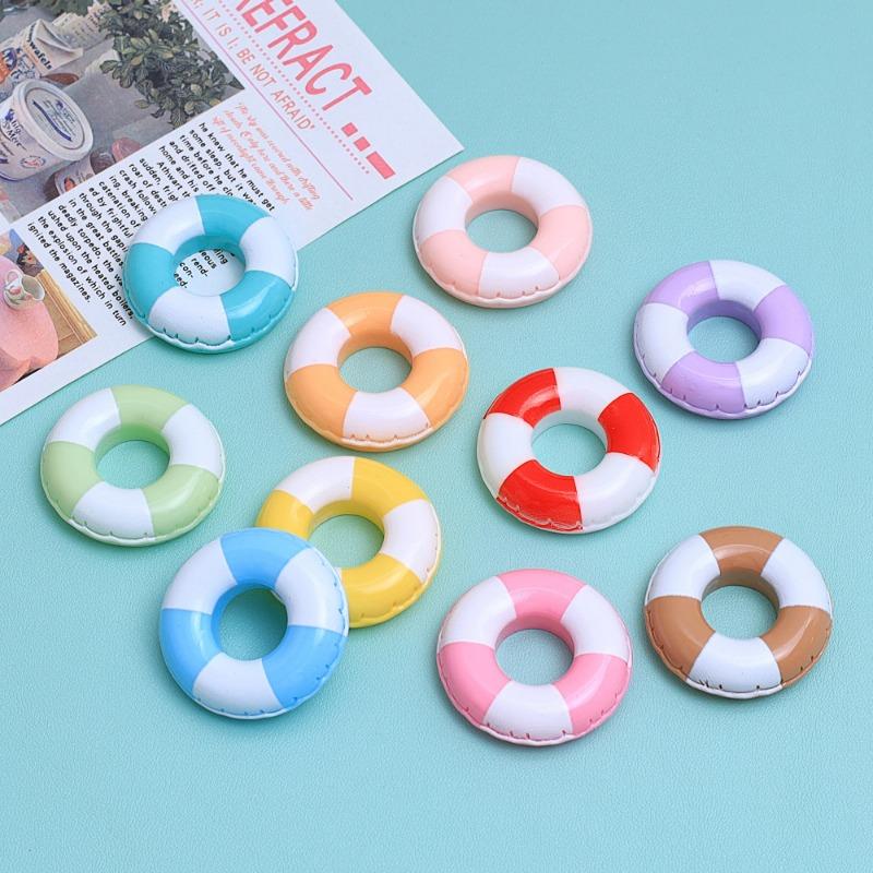 Swimming Circle Cartoon Handmade DIY Accessories Cream Glue Resin Small Accessories Hair Clip Material Package