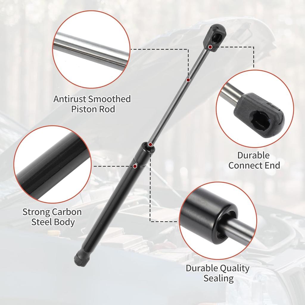 ACROPIX Front Hood Lift Supports Gas Struts Gas Spring Fit for Hyundai Santa Fe 2013-2018 Black No.811614Z000/81161B8000 - Pack of 2