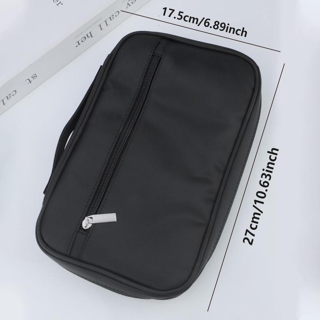 Portable Foldable Makeup Brush Bag with Stand-Up Design