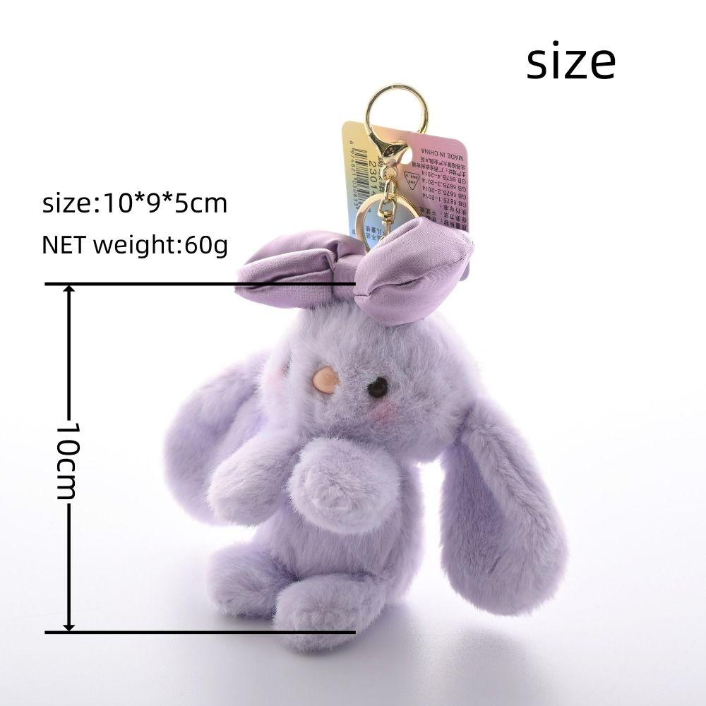 Cute Plush Toy Doll Creative Bunny Key Chain Birthday Present Bag Pendant