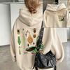 Autumn Winter Insect Collection Bug Lover Women Hoodie Oversize Casual Daily Pullover Hooded Sweatshirt Graphic Women Loose Top