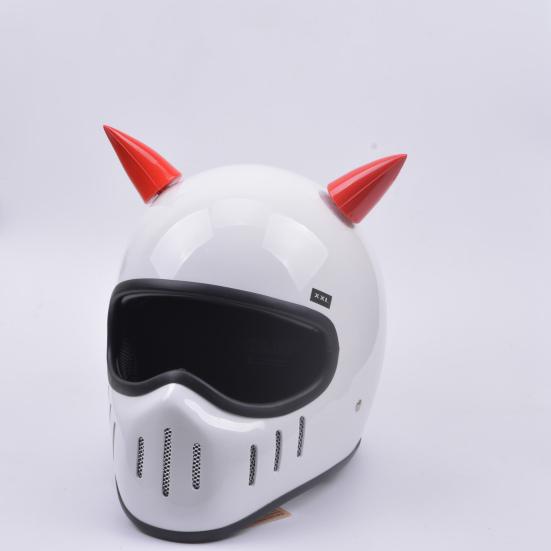 1Pc Motorcycle Helmet Ox Horn Cool Devil Suction Decor Cup Headwear Accessory