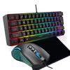 Wired Keyboard Mouse Combo with Mousepad for Gaming and Work RGB Backlit Ergonomic Design