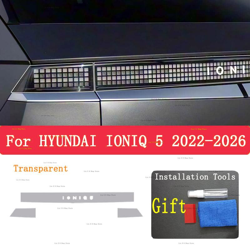 Für HYUNDAI IONIQ 5 (2024-2025)Heckleuchte Auto Styling Aufkleber Scheinwerfer TPU Rauchig Schwarz Rücklicht Schutzfolie Zubehör