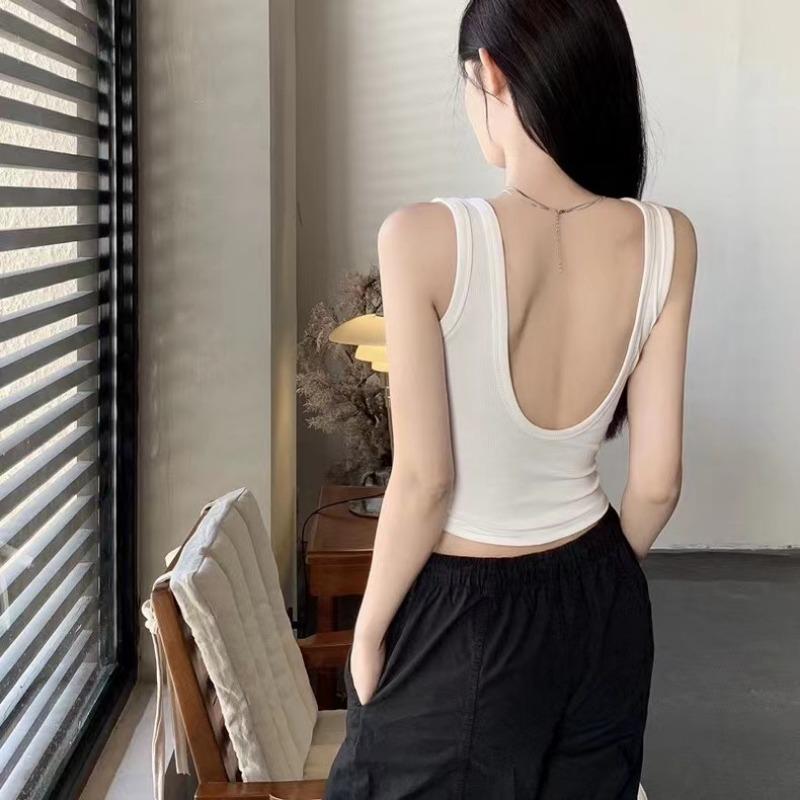 Red Bal Strap Vest Women's Tight Elastic ort Top with Chest Pad ort Wrap Chest irt Autumn Outdoor Wear Sports Top