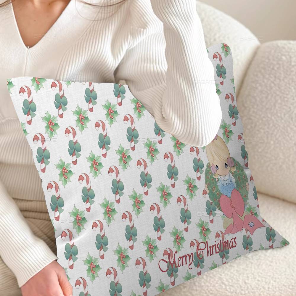 P-Precious M-Moments Cute 45*45cm Cushion Cover Pillow Cover Decor Pillowcase Home Pillowcase for Couch Pillow