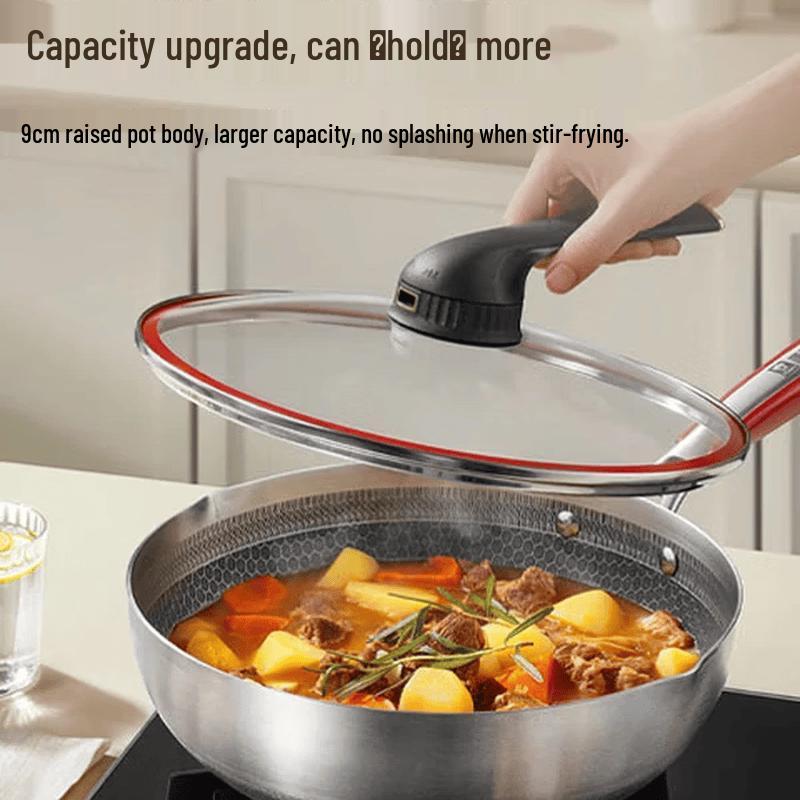 Kangbahe 5th Gen 316L Stainless Steel Non-stick Frying Wok
