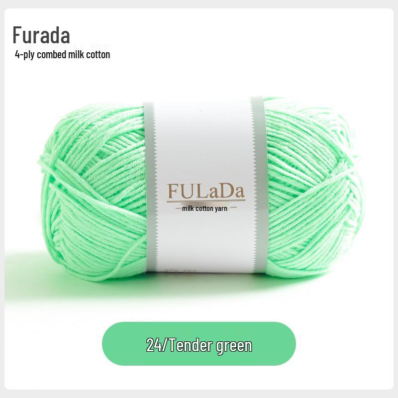 Baby 4-fädig gekämmte Milchbaumwollgarnknäuel zum Handstricken & Häkeln - DIY Puppe, Pullover, Schal Materialpaket