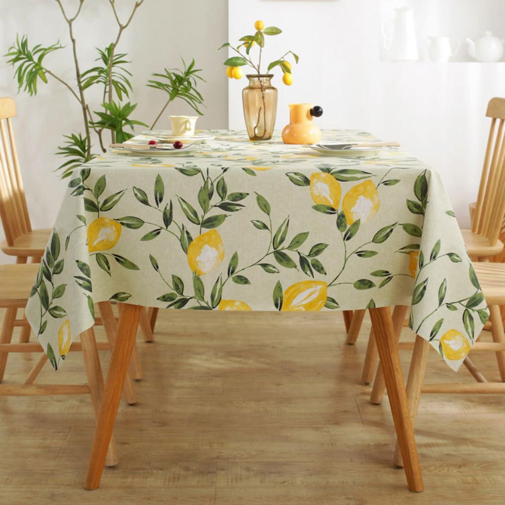 New Lemon Small Fresh PVC Waterproof and Oil-proof Tablecloth Wholesale Bedside Table Dustproof Decorative Cloth Living Room Coffee Table Tablecl