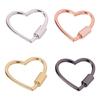 10Pcs Heart Buckles Carabiner Hook Rings Screw Locking Keychain Clip for Key Handbag Strap Outdoor Gear Accessories