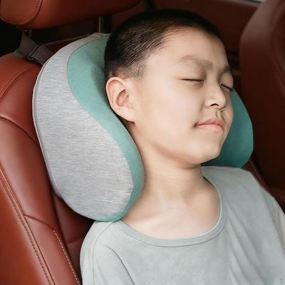 Car Seat Travel Pillow Headrest Breathable Kids for Road Trips Green