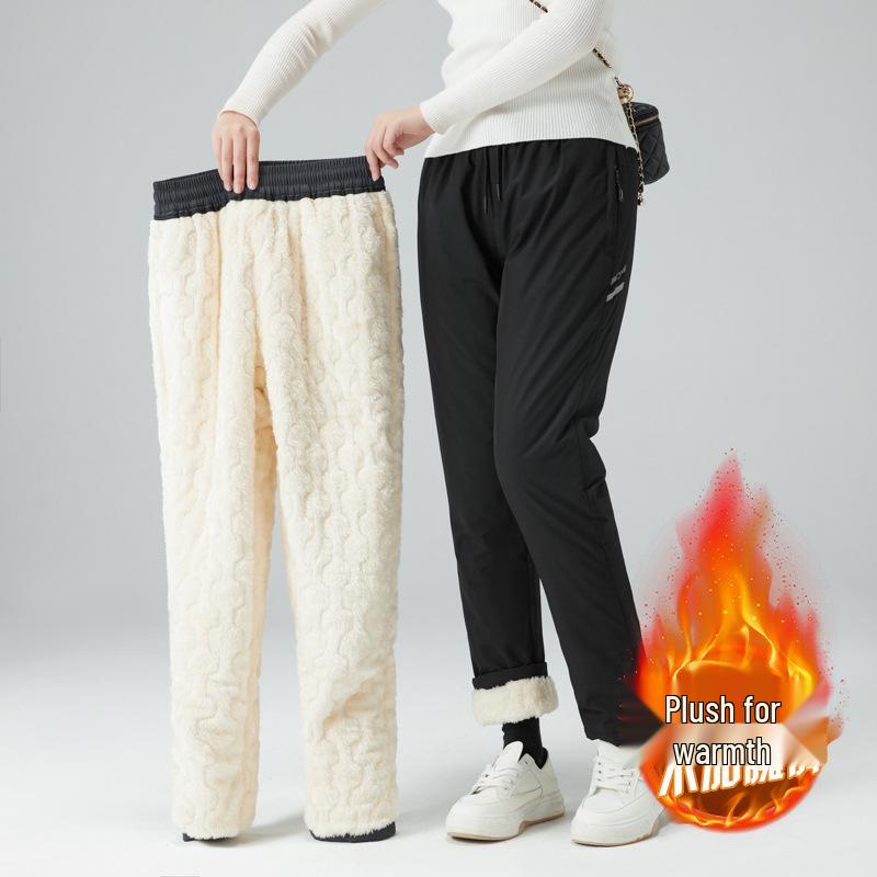 

Harbin Outdoor Skiing Fleece-Lined Windproof & Waterproof Pants for Men & Women - Warm, Thickened Mountain Climbing and Storm Protection Gear. L (85-105 jin)